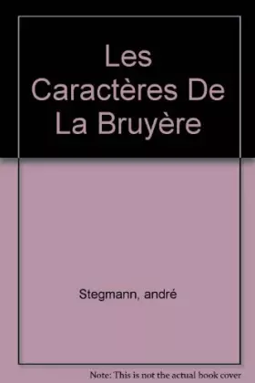 Couverture du produit · Les Caractères De La Bruyère