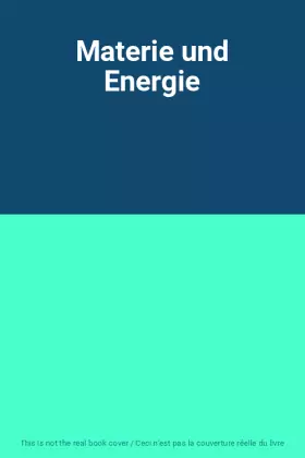Couverture du produit · Materie und Energie