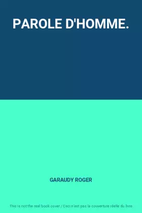 Couverture du produit · PAROLE D'HOMME.