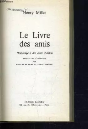 Couverture du produit · LE LIVRE DES AMIS.