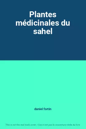 Couverture du produit · Plantes médicinales du sahel