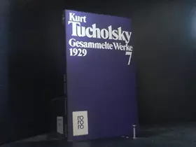 Couverture du produit · Gesammelte Werke 1929