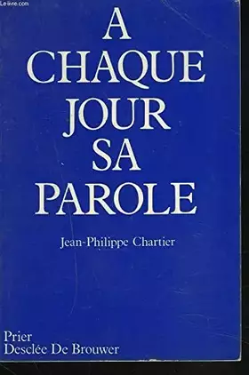 Couverture du produit · À chaque jour sa parole