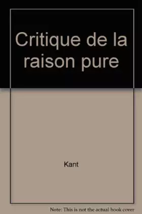 Couverture du produit · Critique de la raison pure