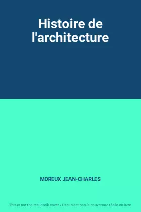 Couverture du produit · Histoire de l'architecture