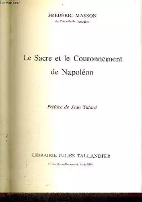 Couverture du produit · Le sacre et le couronnement de napoléon