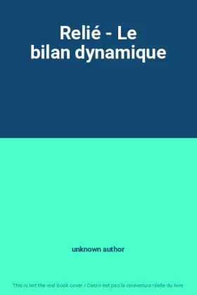 Couverture du produit · Relié - Le bilan dynamique