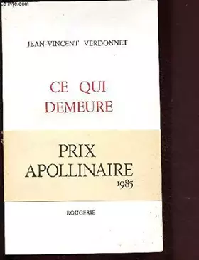 Couverture du produit · CE QUI DEMEURE