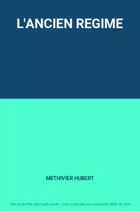 Couverture du produit · L'ANCIEN REGIME