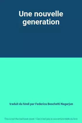 Couverture du produit · Une nouvelle generation