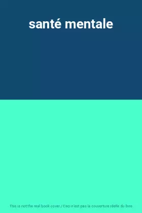 Couverture du produit · santé mentale