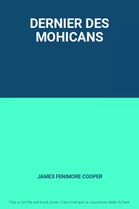 Couverture du produit · DERNIER DES MOHICANS