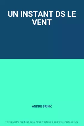 Couverture du produit · UN INSTANT DS LE VENT