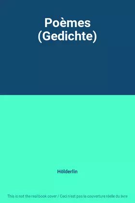 Couverture du produit · Poèmes (Gedichte)