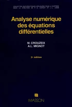 Couverture du produit · Analyse numérique des équations différentielles. 2e édition révisée et augmentée. 2e tirage