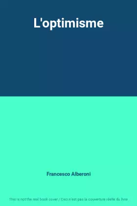 Couverture du produit · L'optimisme