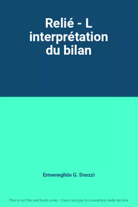 Couverture du produit · Relié - L interprétation du bilan