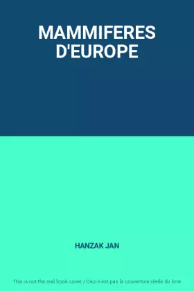 Couverture du produit · MAMMIFERES D'EUROPE