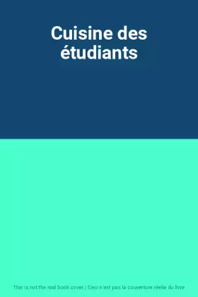 Couverture du produit · Cuisine des étudiants