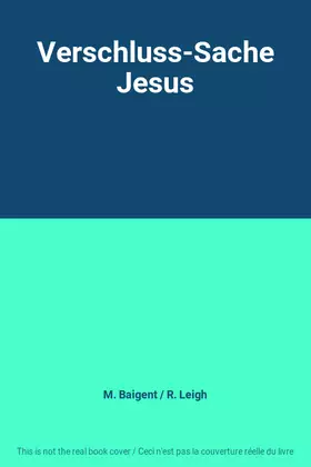 Couverture du produit · Verschluss-Sache Jesus