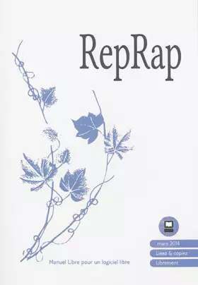 Couverture du produit · RepRap: Manuel libre pour logiciel libre