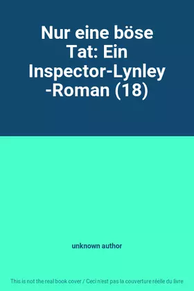 Couverture du produit · Nur eine böse Tat: Ein Inspector-Lynley-Roman (18)