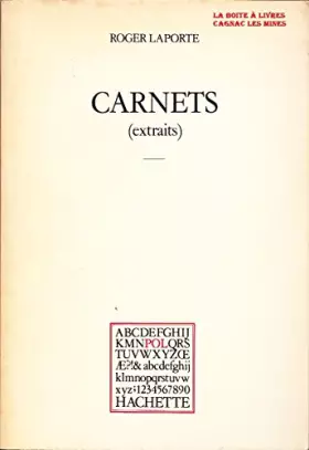Couverture du produit · Carnets (Extraits)