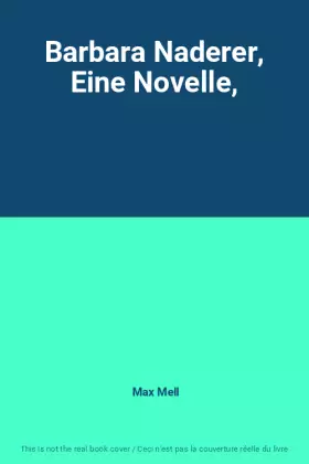 Couverture du produit · Barbara Naderer, Eine Novelle,