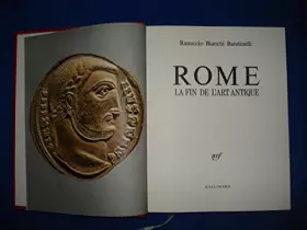 Couverture du produit · ROME, LA FIN DE L'ART ANTIQUE