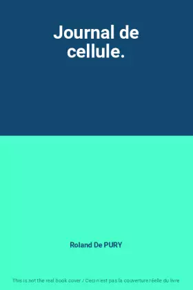 Couverture du produit · Journal de cellule.