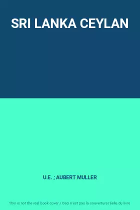 Couverture du produit · SRI LANKA CEYLAN