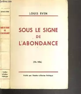 Couverture du produit · SOUS LE SIGNE DE L' ABONDANCE