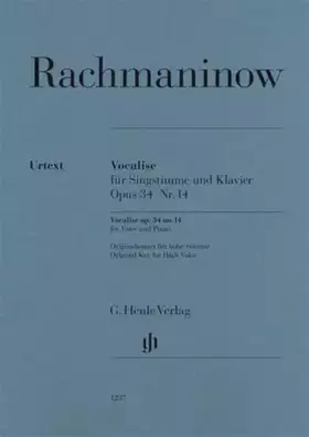 Couverture du produit · Vocalise Opus 34 No14 --- Voix Haute / Piano
