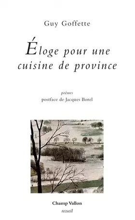 Couverture du produit · Eloge pour une cuisine de province