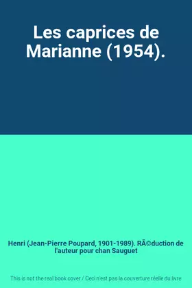 Couverture du produit · Les caprices de Marianne (1954).