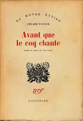 Couverture du produit · Avant que le coq chante - Préface et traduction de Nino Frank