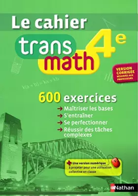 Couverture du produit · Le cahier trans math 4e