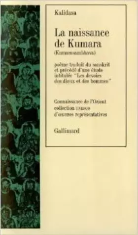 Couverture du produit · La Naissance de Kumara de Kalidasa ( 1 mai 1958 )