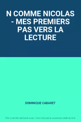 Couverture du produit · N COMME NICOLAS - MES PREMIERS PAS VERS LA LECTURE