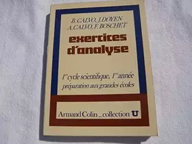 Couverture du produit · Exercices d'analyse. 1er cycle, 1re année et mathématiques supérieures.