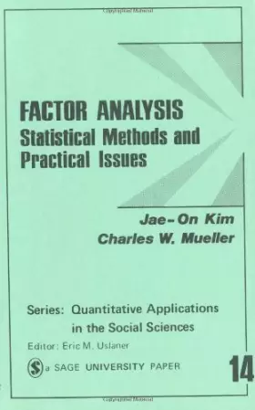 Couverture du produit · Factor Analysis: Statistical Methods and Practical Issues (November 01,1978)