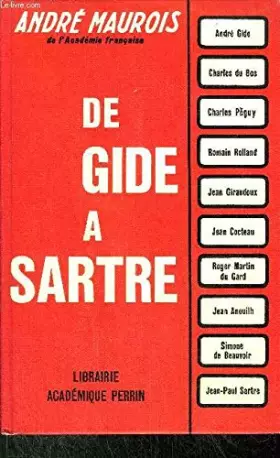 Couverture du produit · DE GIDE A SARTRE