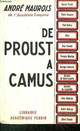 Couverture du produit · DE PROUST A CAMUS