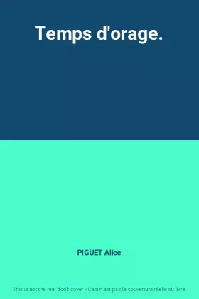 Couverture du produit · Temps d'orage.