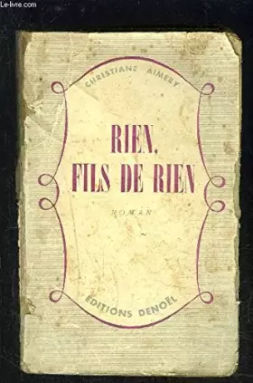 Couverture du produit · RIEN, FILS DE RIEN