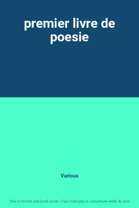 Couverture du produit · premier livre de poesie