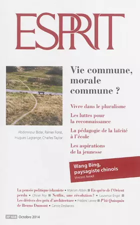 Couverture du produit · Vie commune, morale commune?