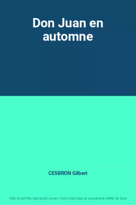Couverture du produit · Don Juan en automne