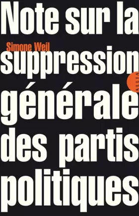 Couverture du produit · Note sur la suppression générale des partis politiques