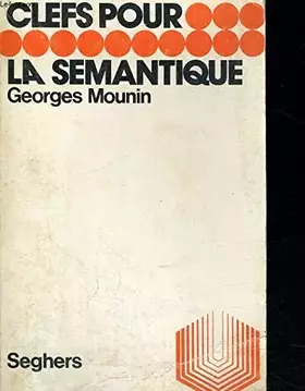 Couverture du produit · CLEFS POUR LA SEMANTIQUE - COLLECTION P.S. N°16